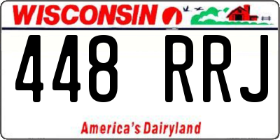 WI license plate 448RRJ