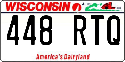 WI license plate 448RTQ