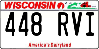 WI license plate 448RVI