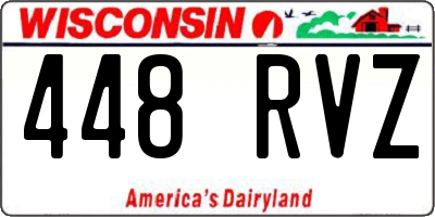 WI license plate 448RVZ