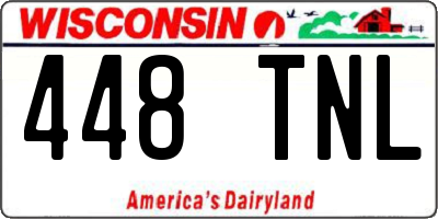 WI license plate 448TNL