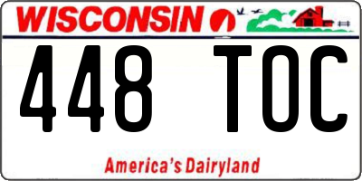 WI license plate 448TOC
