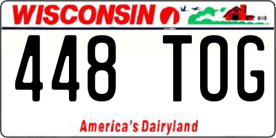 WI license plate 448TOG