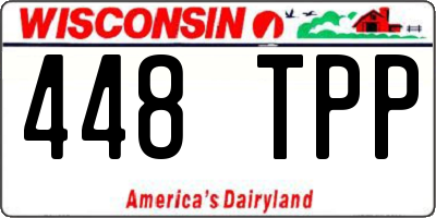 WI license plate 448TPP