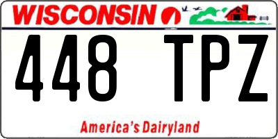 WI license plate 448TPZ