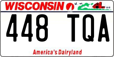 WI license plate 448TQA