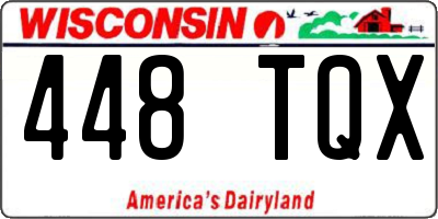 WI license plate 448TQX