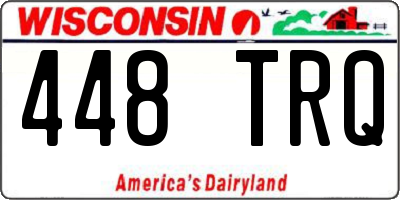 WI license plate 448TRQ