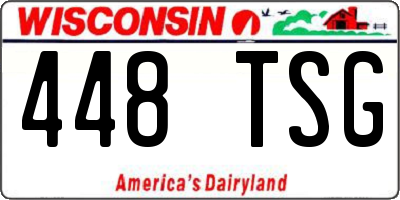 WI license plate 448TSG