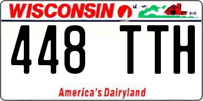 WI license plate 448TTH