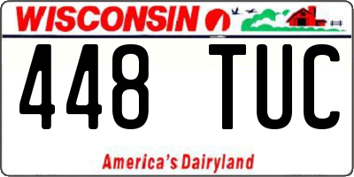 WI license plate 448TUC