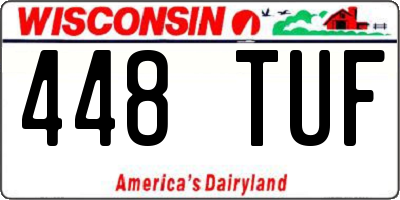 WI license plate 448TUF