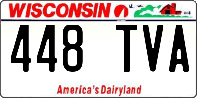 WI license plate 448TVA