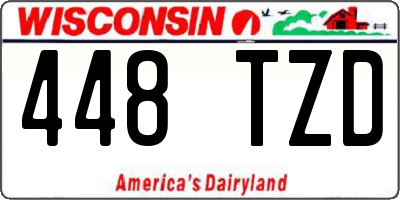 WI license plate 448TZD