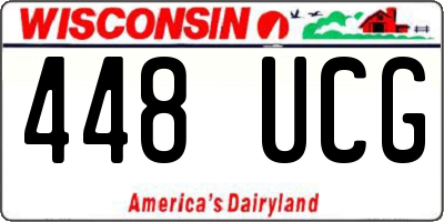 WI license plate 448UCG