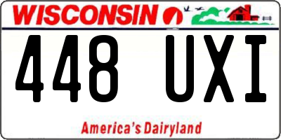 WI license plate 448UXI