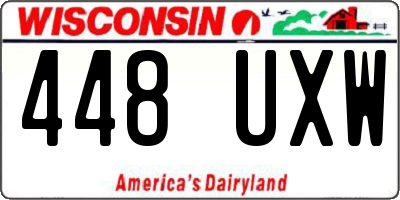 WI license plate 448UXW