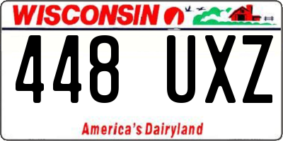 WI license plate 448UXZ