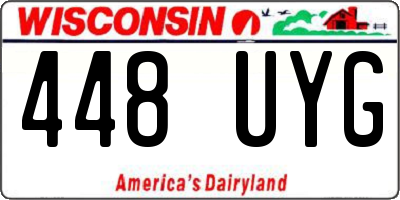 WI license plate 448UYG