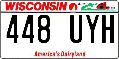 WI license plate 448UYH