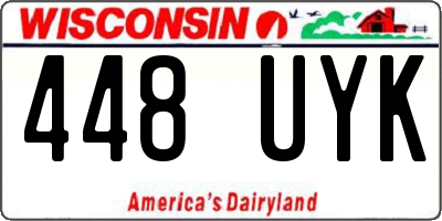 WI license plate 448UYK