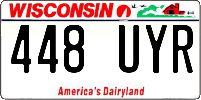 WI license plate 448UYR