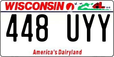 WI license plate 448UYY