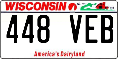WI license plate 448VEB