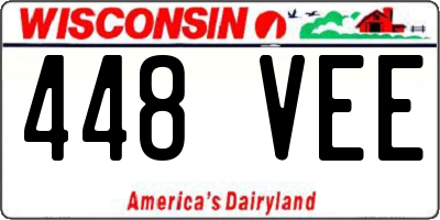 WI license plate 448VEE