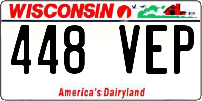 WI license plate 448VEP