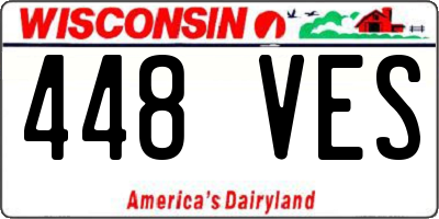 WI license plate 448VES
