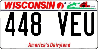 WI license plate 448VEU