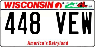 WI license plate 448VEW