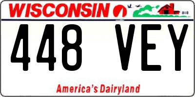 WI license plate 448VEY
