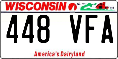 WI license plate 448VFA