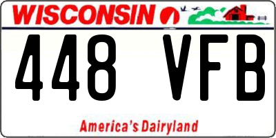 WI license plate 448VFB