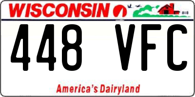 WI license plate 448VFC