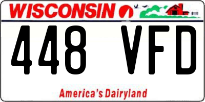 WI license plate 448VFD