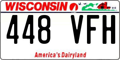 WI license plate 448VFH