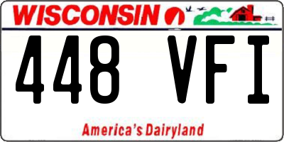 WI license plate 448VFI