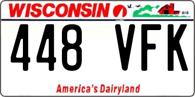 WI license plate 448VFK