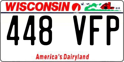 WI license plate 448VFP