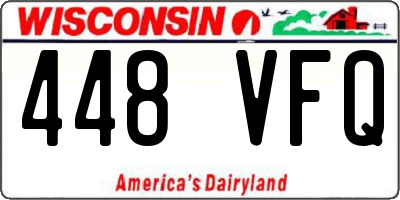 WI license plate 448VFQ