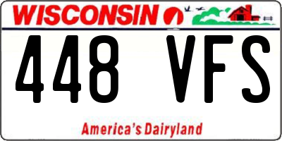 WI license plate 448VFS