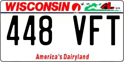 WI license plate 448VFT