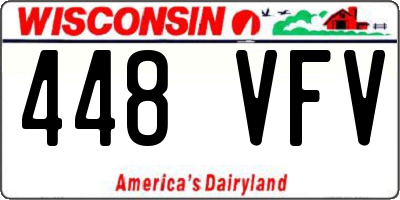 WI license plate 448VFV