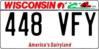 WI license plate 448VFY