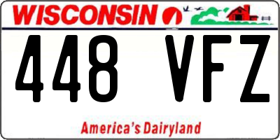 WI license plate 448VFZ