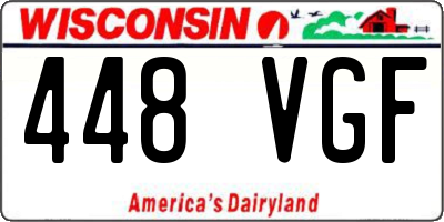 WI license plate 448VGF
