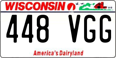 WI license plate 448VGG